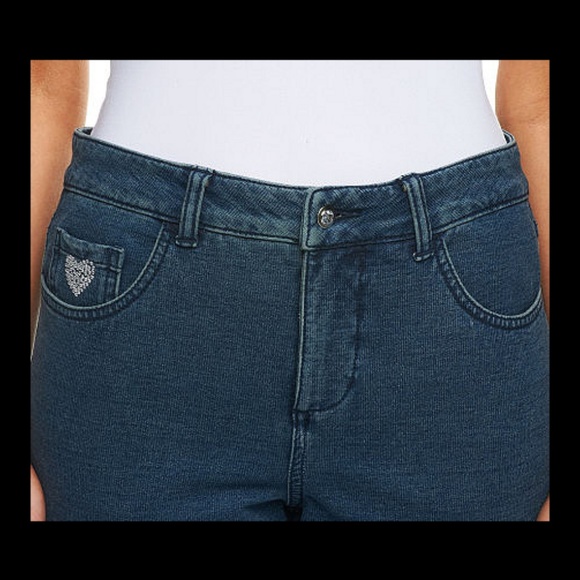 Quacker Factory "DreamJeannes" 5 Pocket Knit Pants - Picture 5 of 8